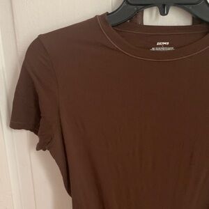 SKIMS chocolate brown body suit